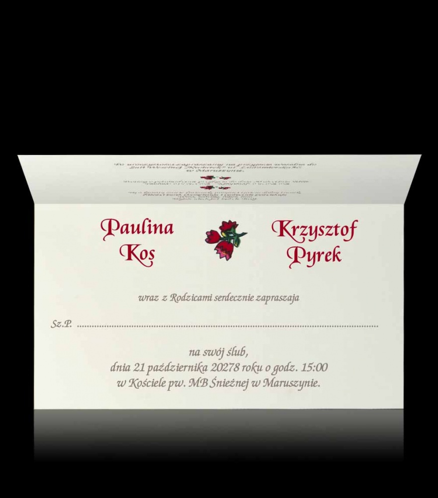 Zaproszenia ślubne B 9106