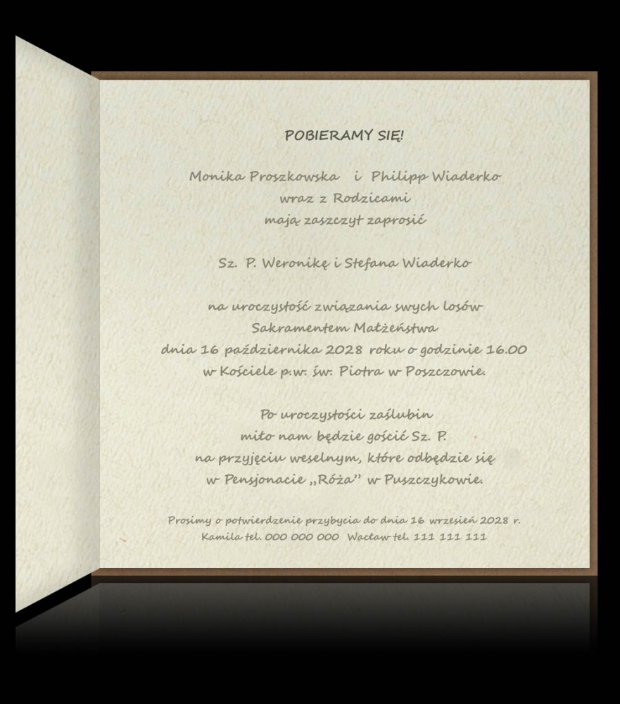 Zaproszenie ślubne C 2506