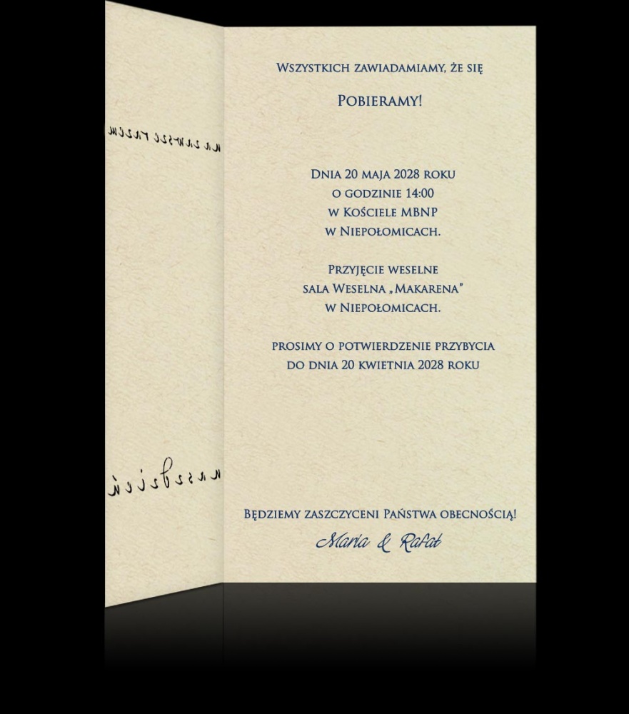 Zaproszenie ślubne C 2802