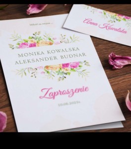 Zaproszenia ślubne B 3909
